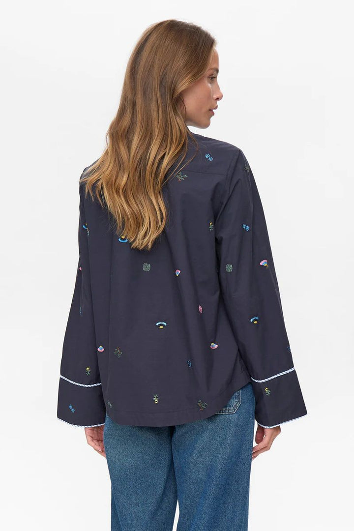NÜMPH Nuchiro Boxy Shirt Dark Sapphire