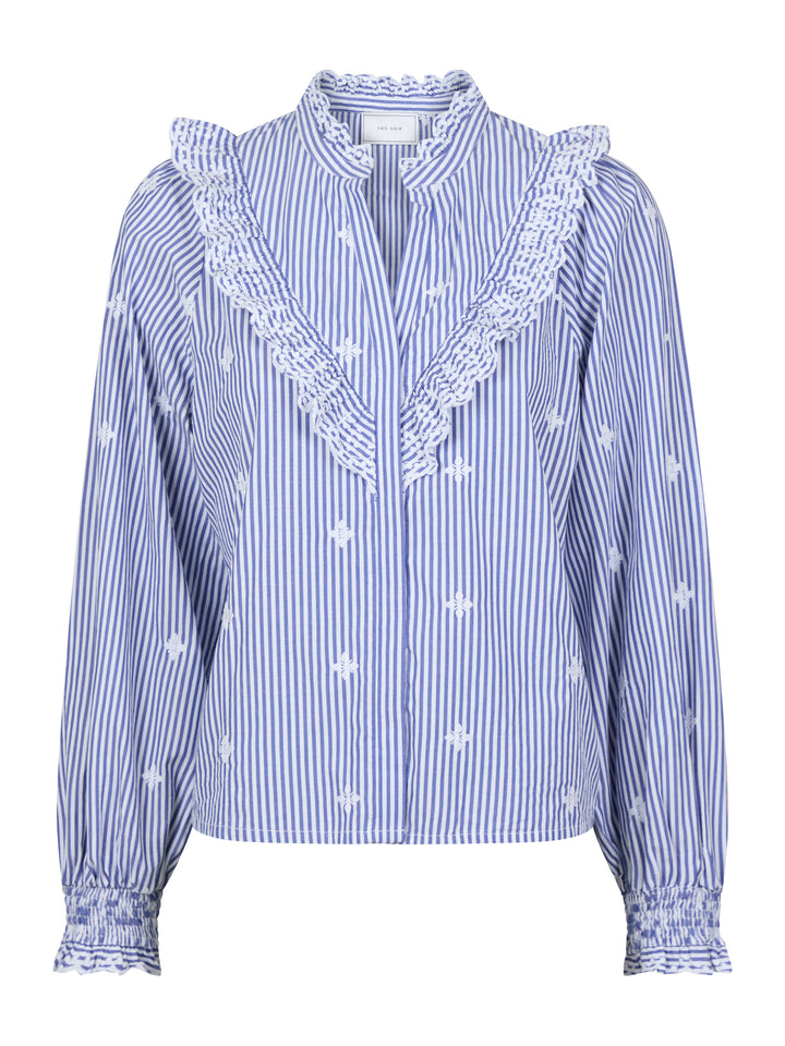 NEO NOIR Degas Stripe Blouse Blue