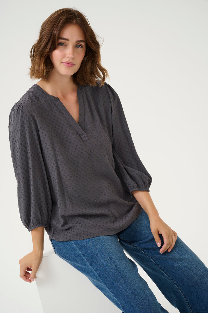 KAFFE KAanny Blouse Black Oyster