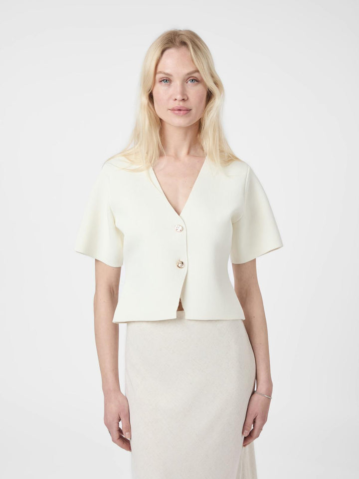 NEO NOIR Setta Knit Blouse Off White