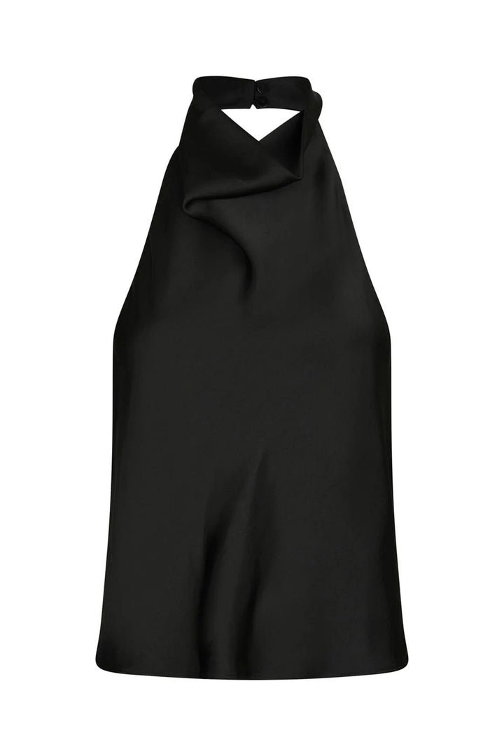 NEO NOIR Sania Heavy Satin Top Black