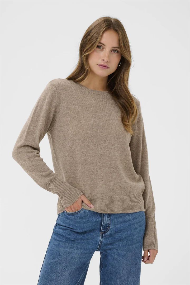 KAFFE KAcashie Pullover Black Coffee Melange