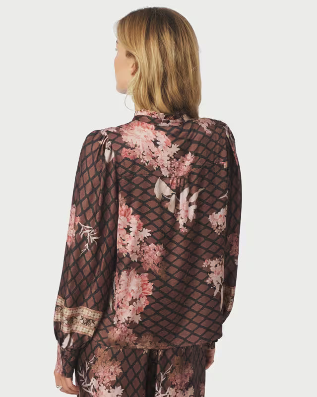 NEO NOIR Massima Botanical Border Blouse Black