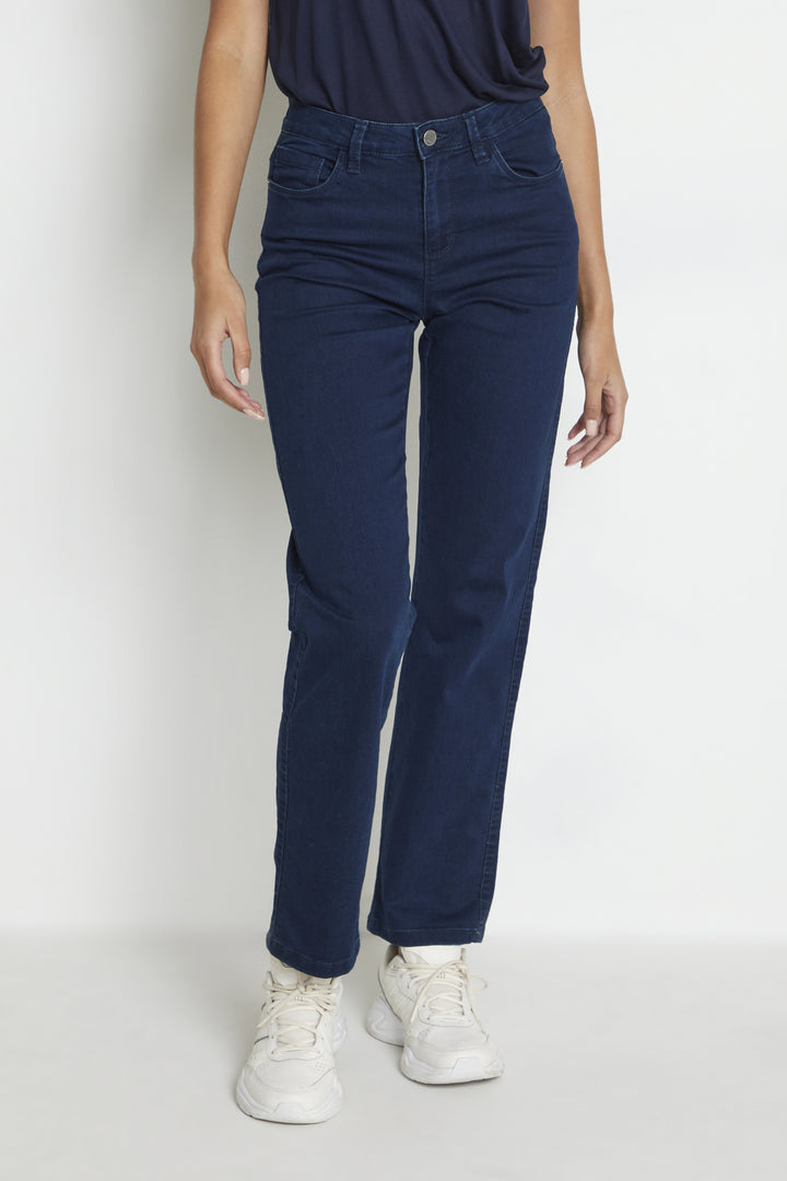 KAFFE KAvicky Straight Jeans Dark Blue Denim