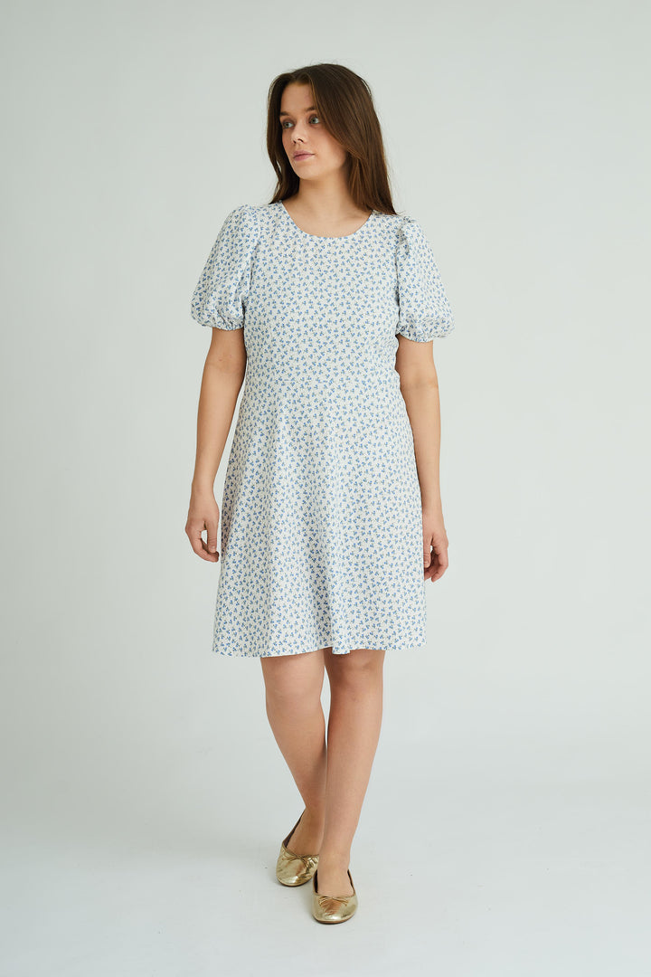 A-VIEW Gino Dress White/Blue