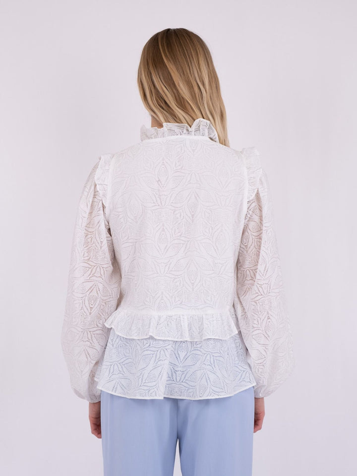 NEO NOIR Hawaii Burnout Blouse White