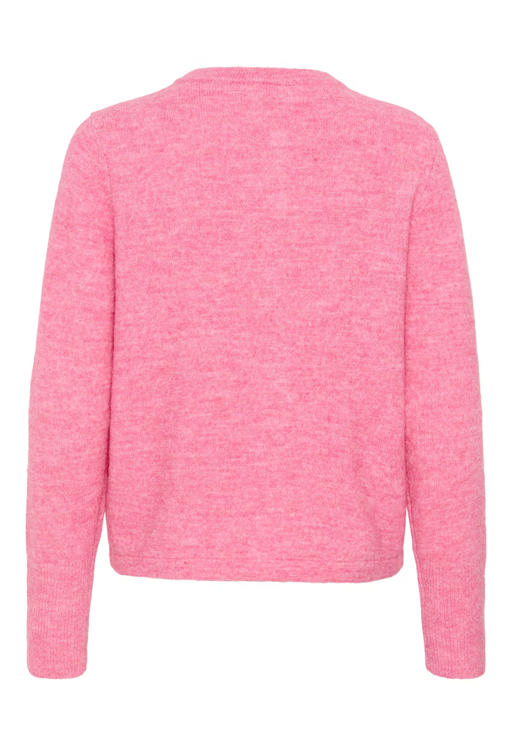 KAFFE KAniel Knit Cardigan Pink Power Melange