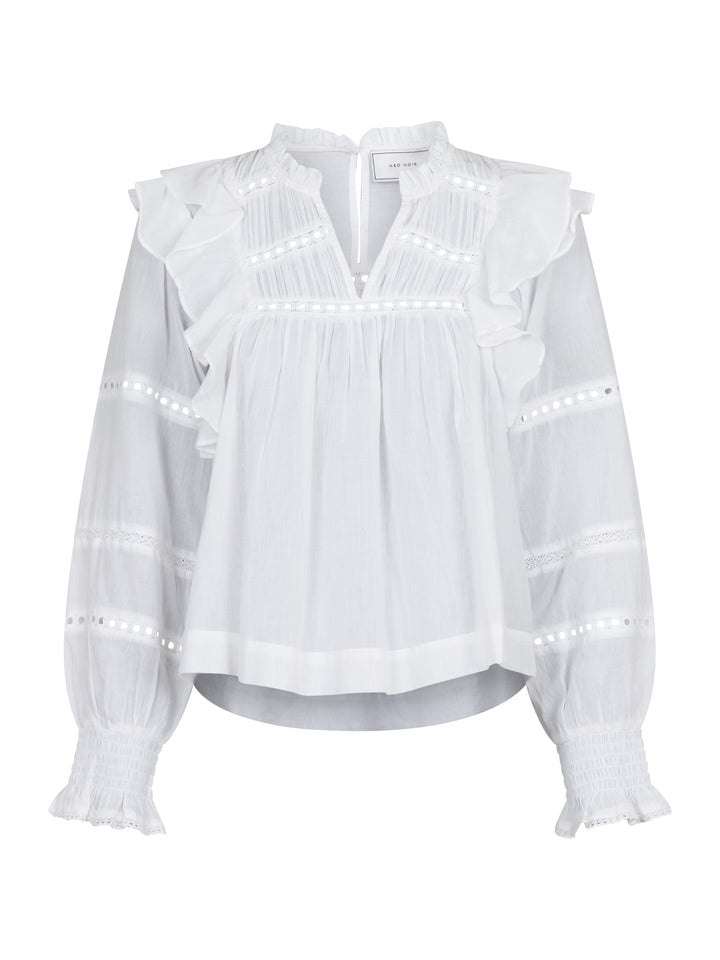 NEO NOIR Aurika S Voile Blouse White