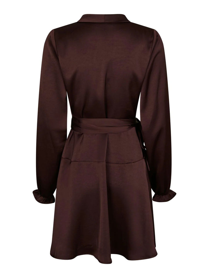 NEO NOIR Colbie Heavy Sateen Dress Burgundy