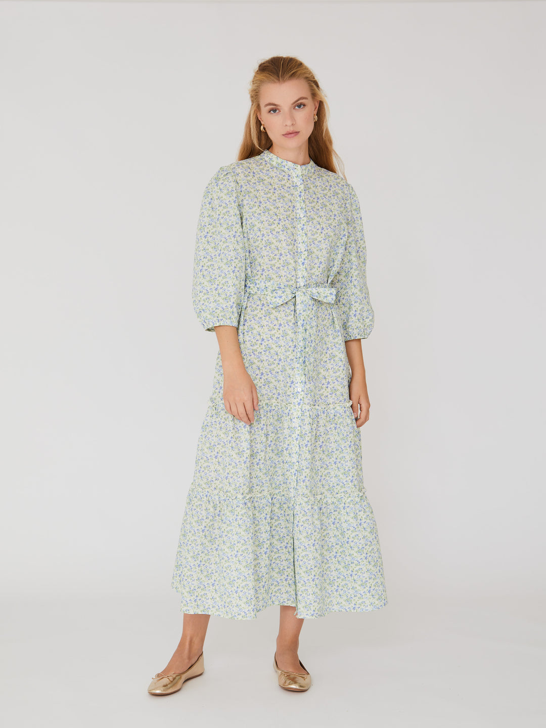 A-VIEW Kate Long Dress Blue/Green