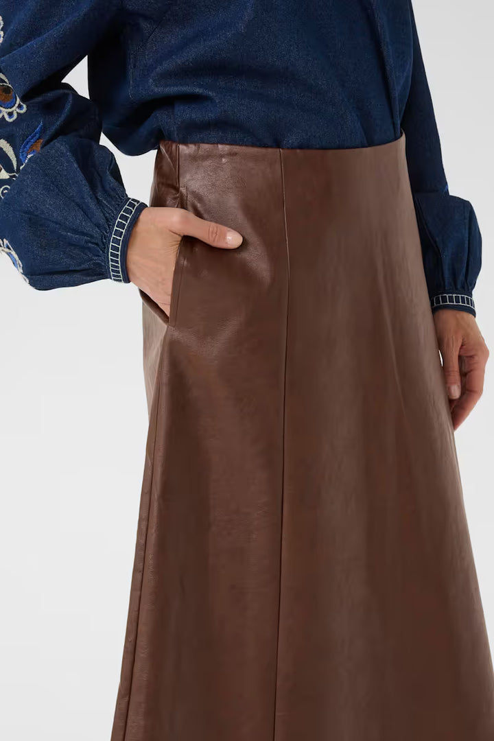 CREAM CRPaloma Skirt Brown Washed
