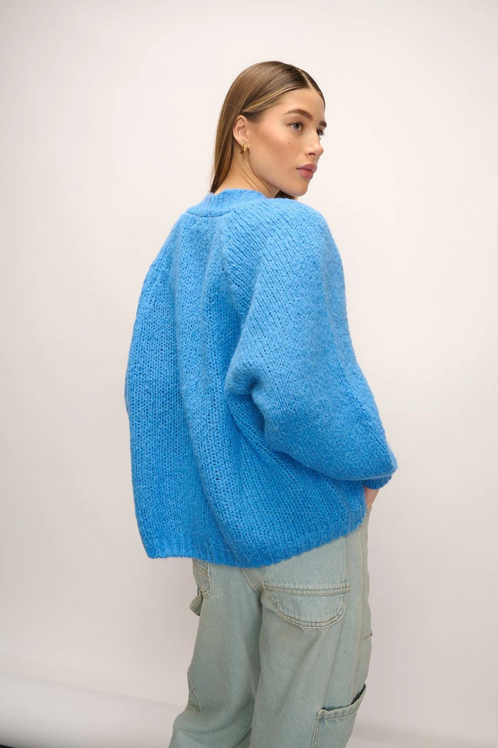 NOELLA Fora Knit Cardigan Blue