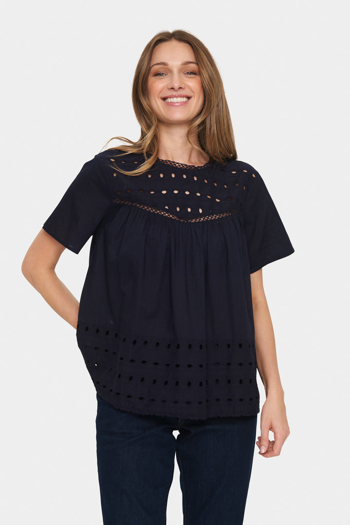 SAINT TROPEZ FrajaSZ Blouse Night Sky