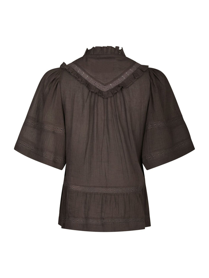 NEO NOIR Evienne S Voile Top Dark Brown