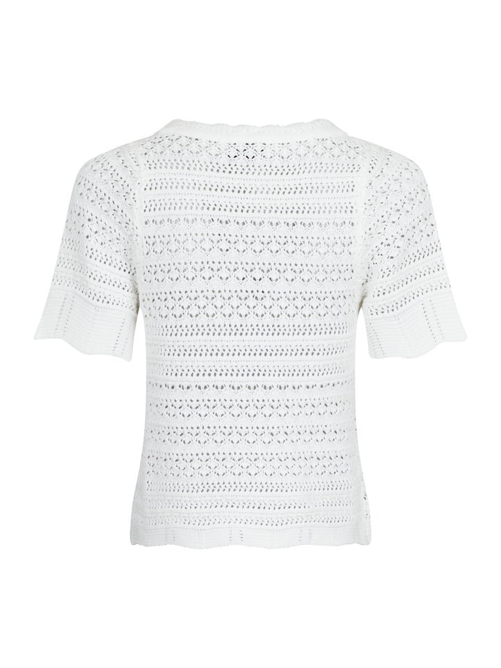 NEO NOIR Meiko Knit Blouse Off White