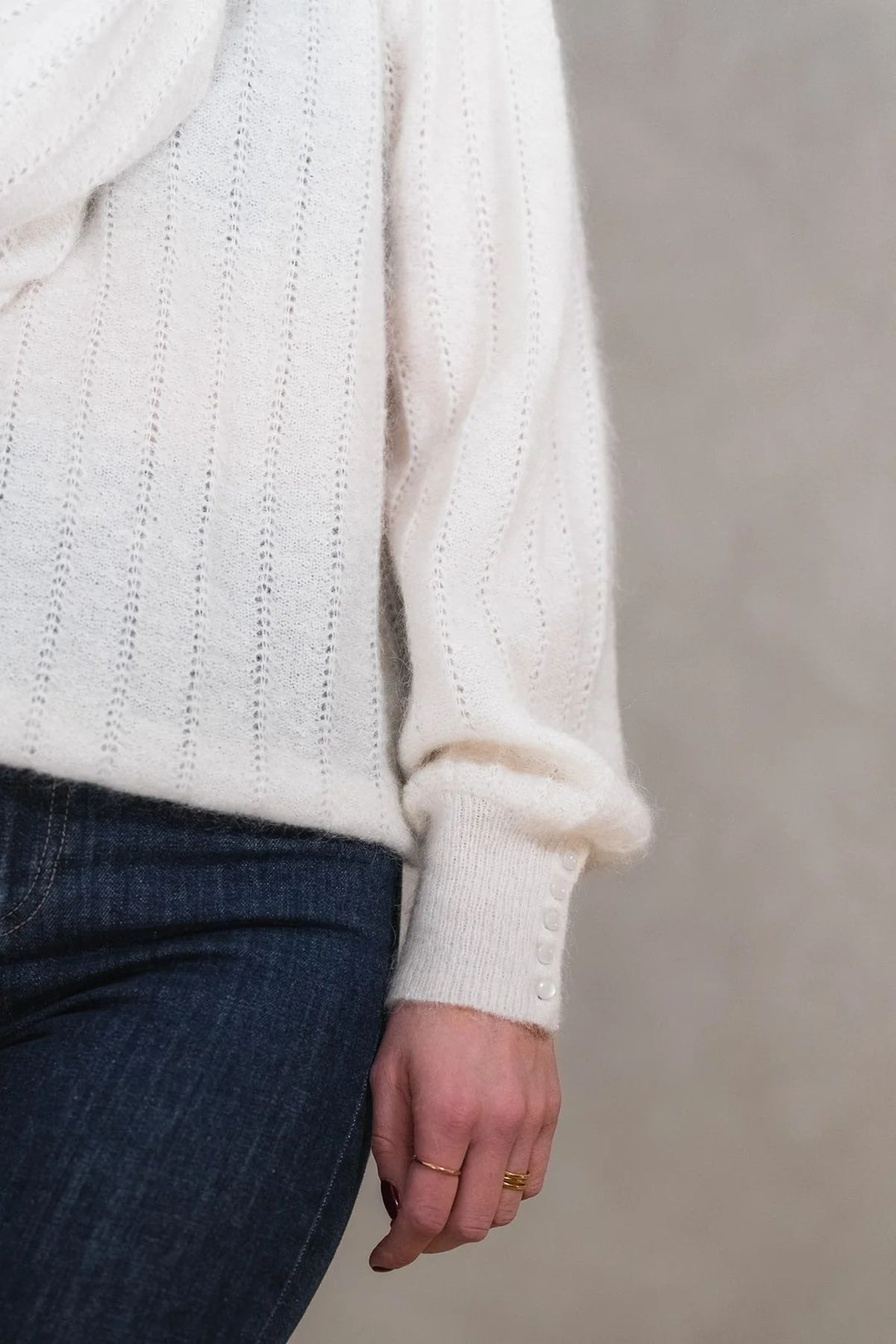 RAUS Amalie Puff Pullover Egret