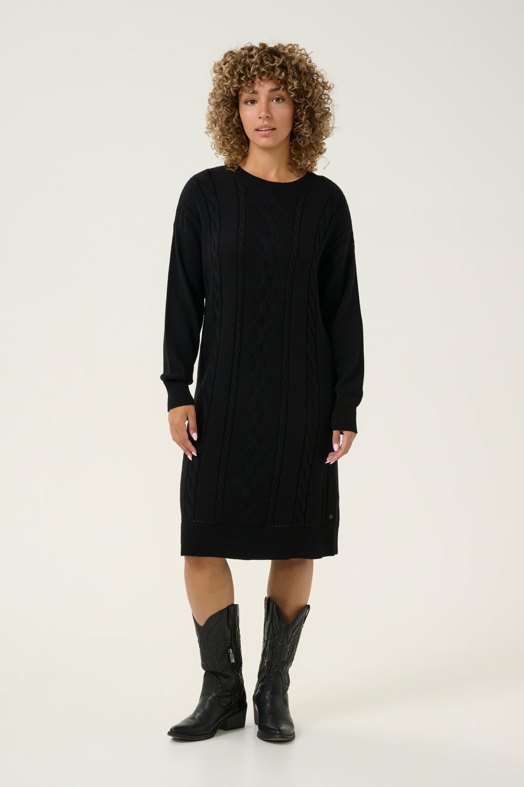 CREAM CRDela Knit Dress Pitch Black