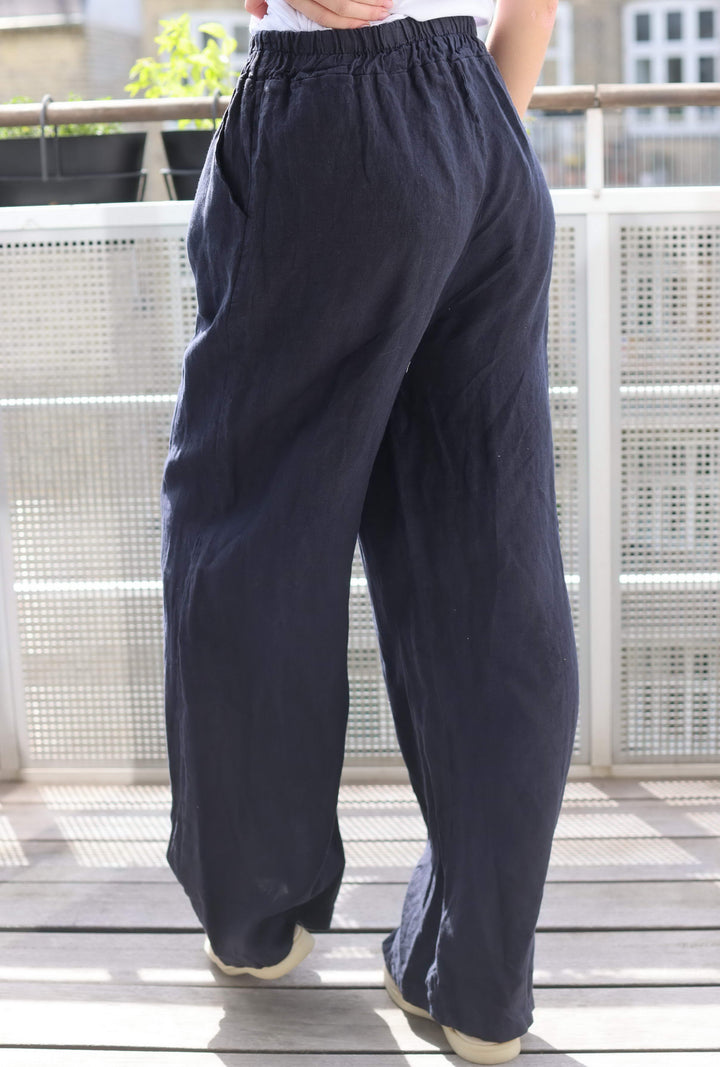 COPENHAGEN LUXE Linen Pants Navy