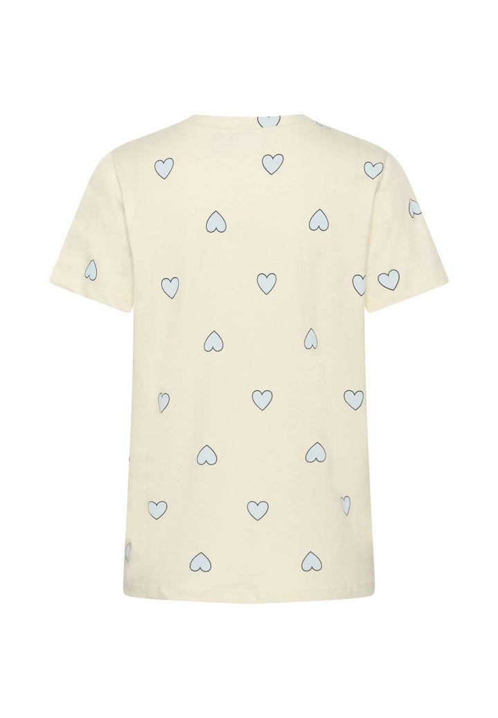 SAINT TROPEZ PixilinaSZ T-Shirt Offwhite Skyway Big Heart