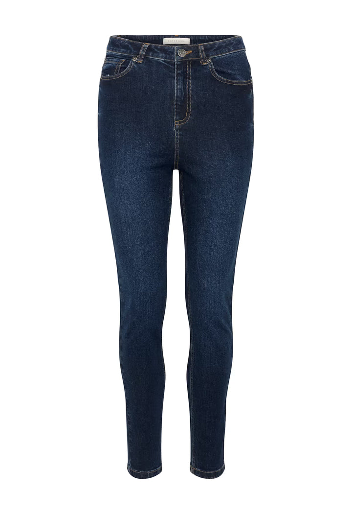 KAFFE KAWillow HW Slim Fit Jeans Dark Blue Denim