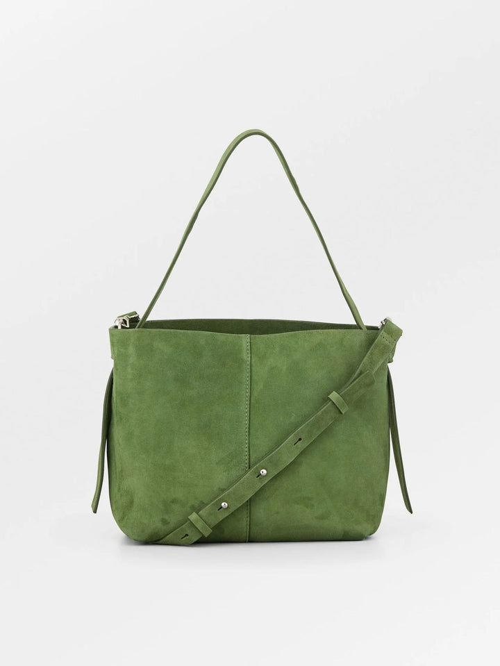 BECKSÖNDERGAARD Suede Fraya Small Bag Banana Palm Green