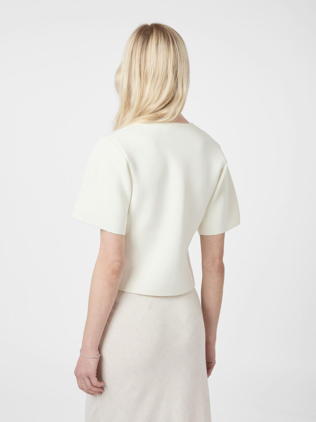 NEO NOIR Setta Knit Blouse Off White