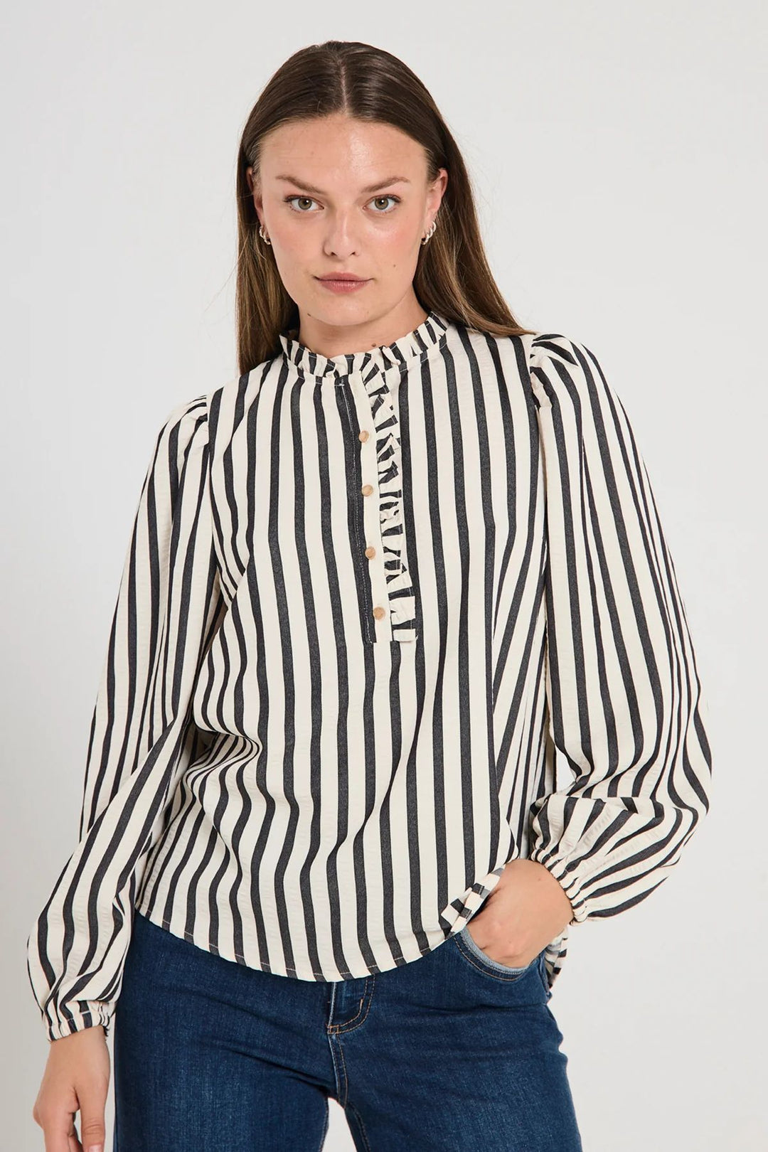 FREE/QUENT FQNoto-Blouse Star Off-White W. Port