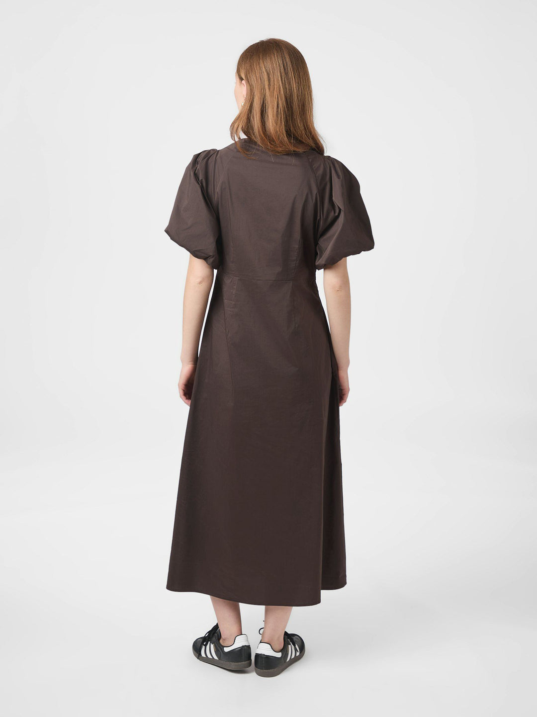 NEO NOIR Illana Poplin Dress Chocolate Brown