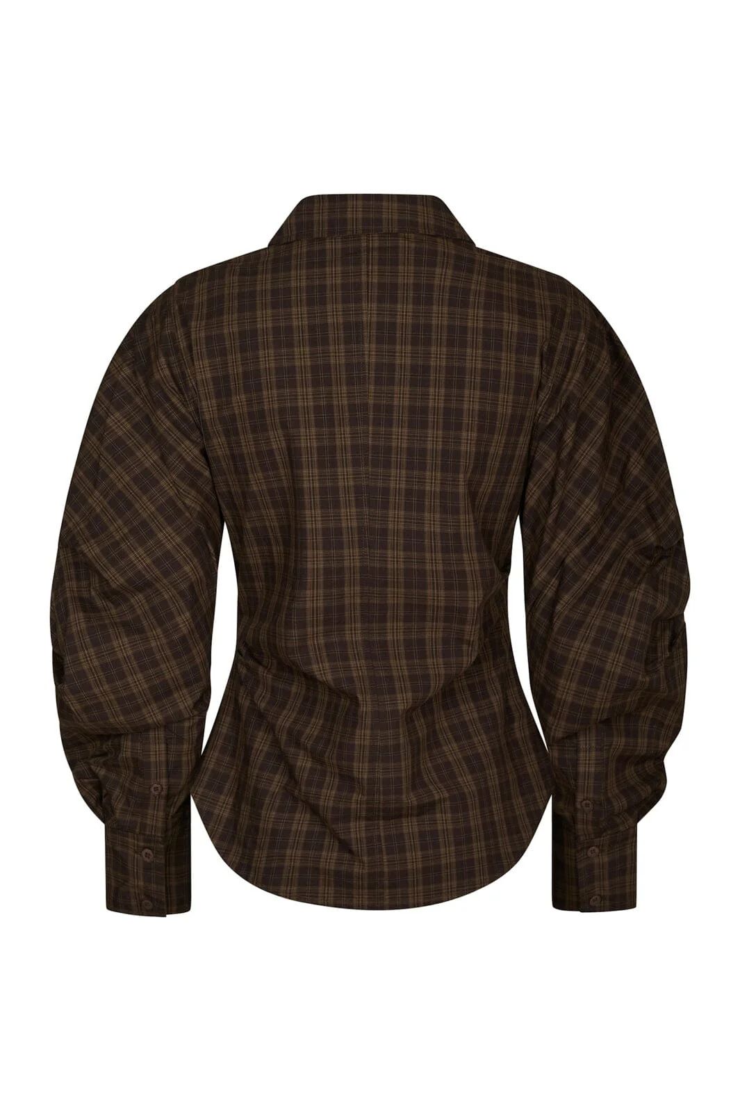 NEO NOIR Noella Check Shirt Dark Brown