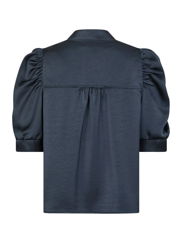 NEO NOIR Roella Heavy Sateen Blouse Midnight Blue