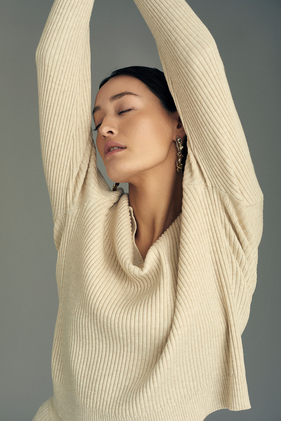 A-VIEW Freja Knit Blouse Light Sand