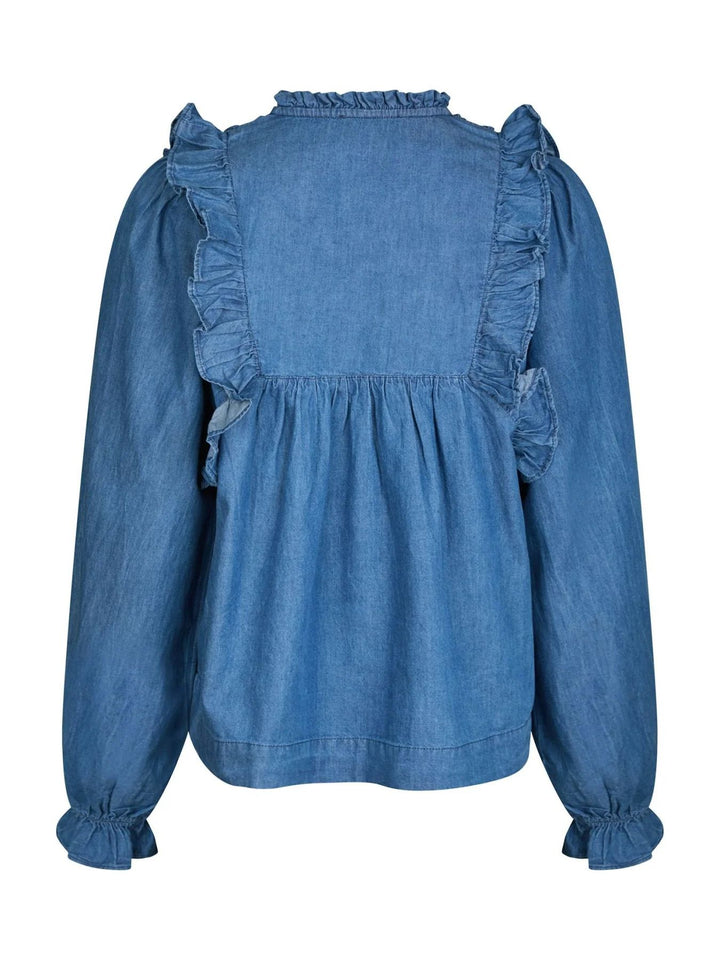 NEO NOIR Janis Denim Blouse Blue