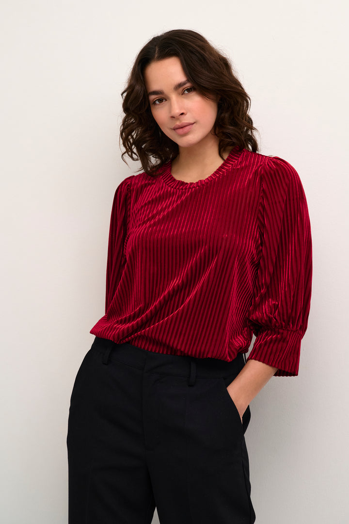 KAFFE KAcaca Blouse Haute Red CC.