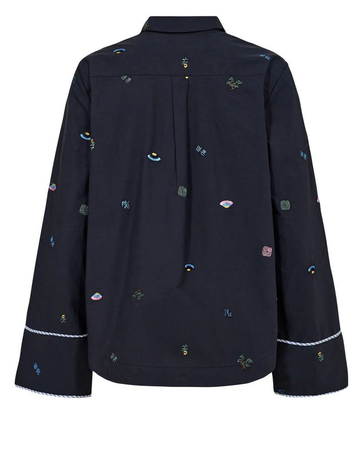 NÜMPH Nuchiro Boxy Shirt Dark Sapphire