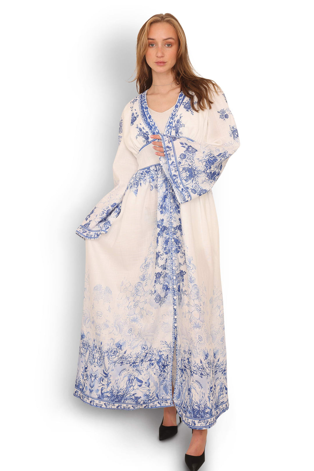 COPENHAGEN LUXE Exclusive Dress Blue Details And Buttons