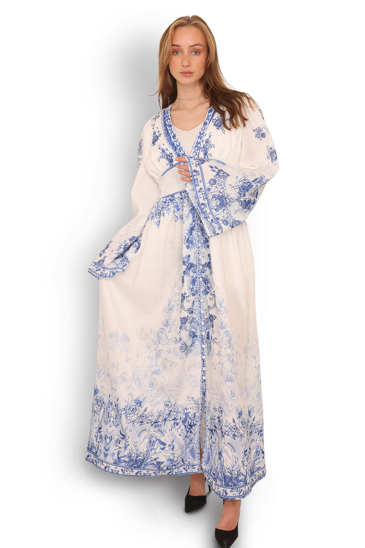 COPENHAGEN LUXE Exclusive Dress Blue Details And Buttons