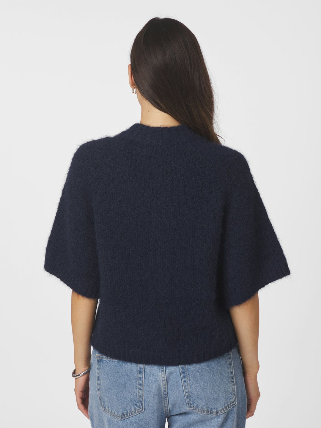 NEO NOIR Benuta Fluffy Knit Cardigan Navy
