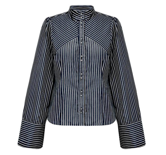 GOSSIA MicallaGO Shirt Black/White Stripes