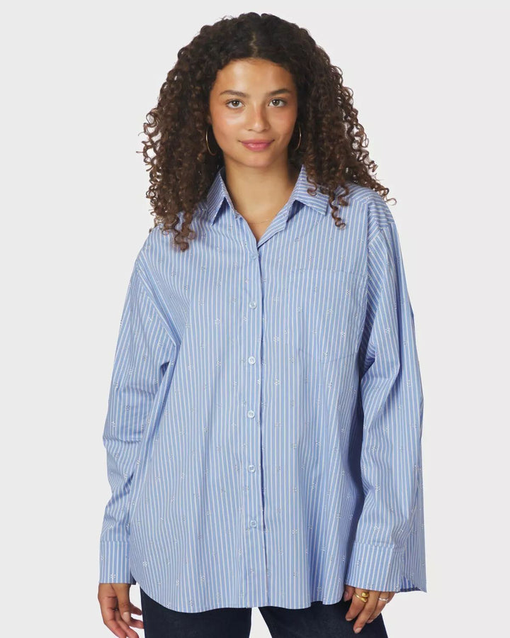 NEO NOIR Dalma Decoration Shirt Light Blue