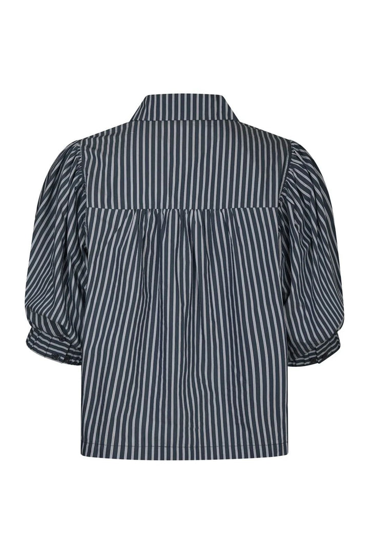 NEO NOIR Etta Stripe Shirt Navy