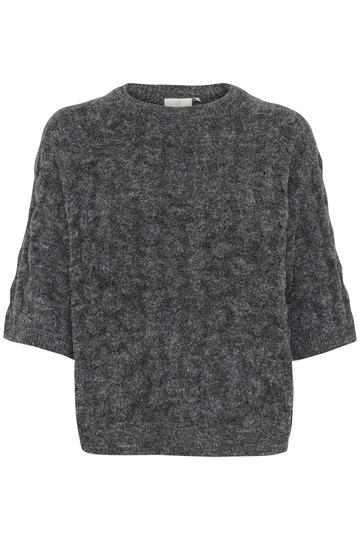 KAFFE KAmalene Knit Pullover Dark Grey Melange