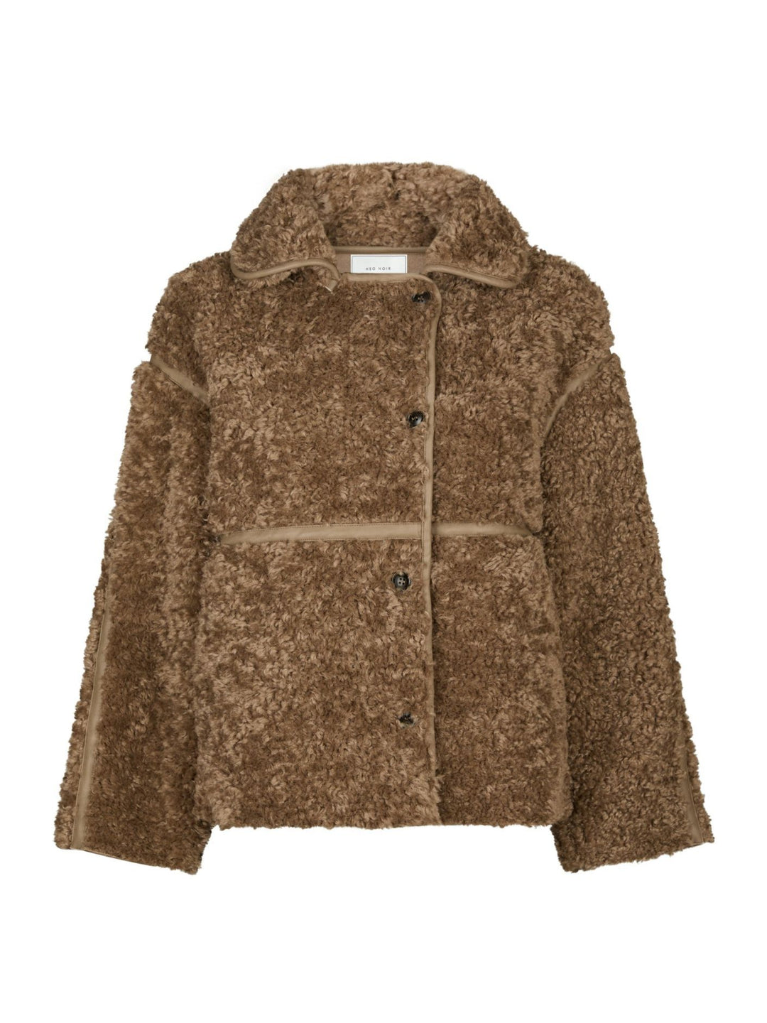 NEO NOIR Castor Faux Jacket Taupe