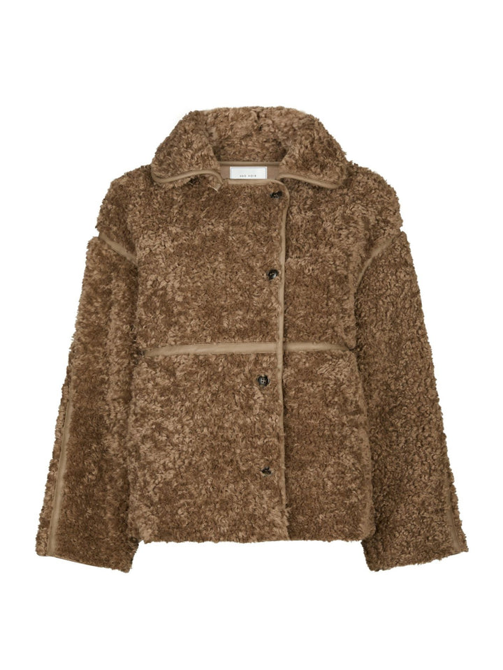 NEO NOIR Castor Faux Jacket Taupe