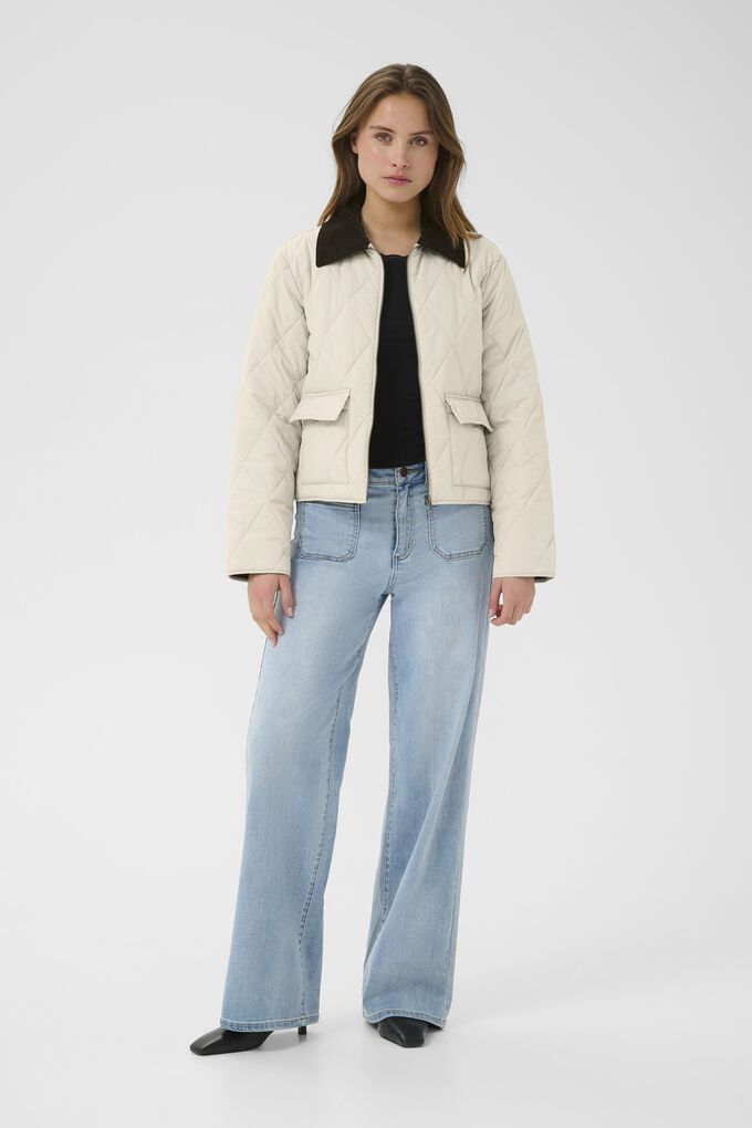 KAFFE KAanneli Quilted Jacket Feather Gray