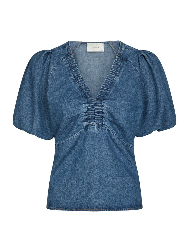 NEO NOIR Irina Denim Blouse Blue