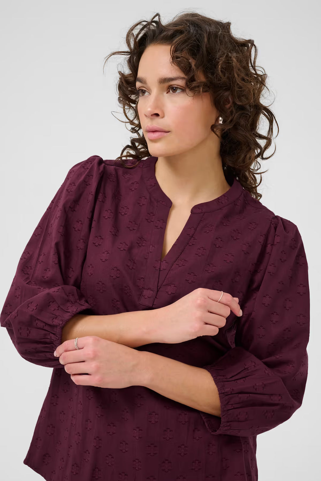 KAFFE KAenya Blouse 3/4 SL Windsor Wine