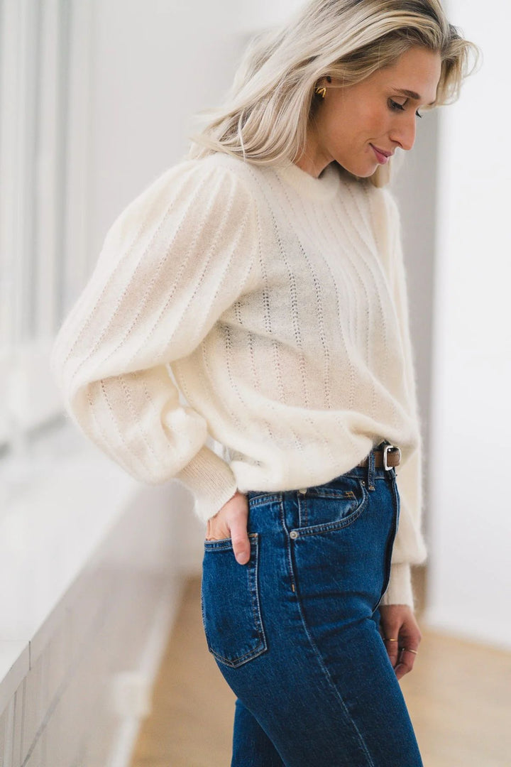 RAUS Amalie Puff Pullover Egret