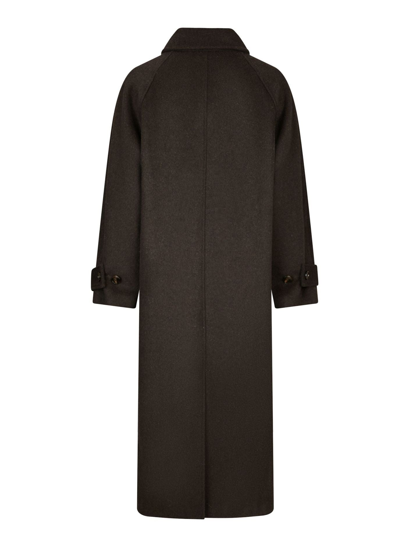 NEO NOIR Keaton Wool Coat Chocolate Brown
