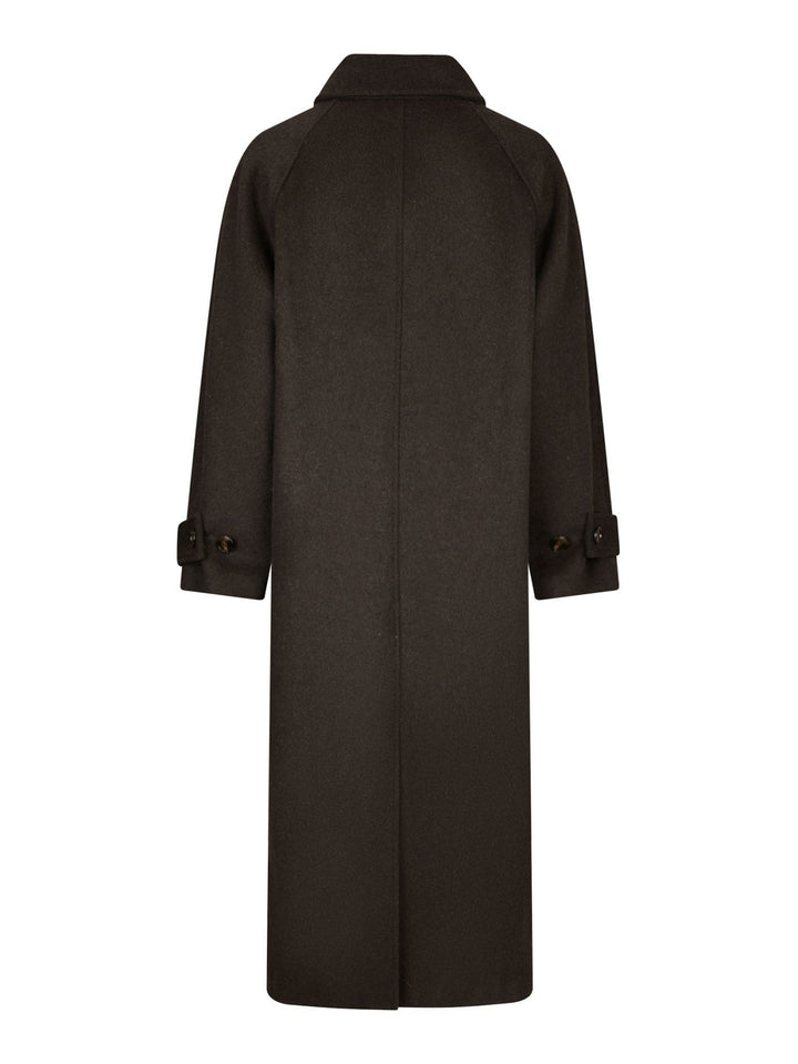 NEO NOIR Keaton Wool Coat Chocolate Brown