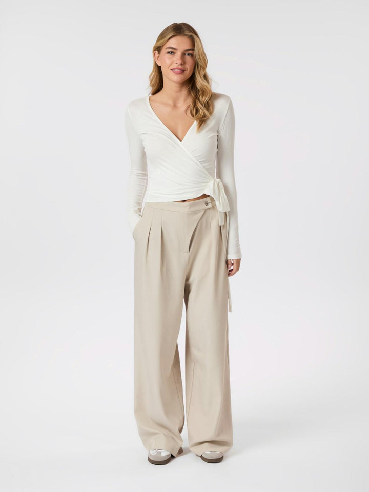 NEO NOIR Zalka Eyelet Pants Sand